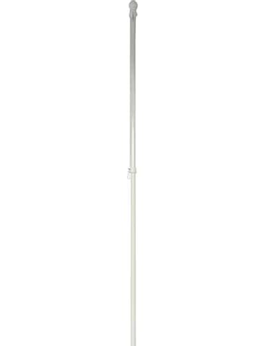 rain or shine 5.75-ft white metal house flag pole|Rain or Shine Flag Poles .